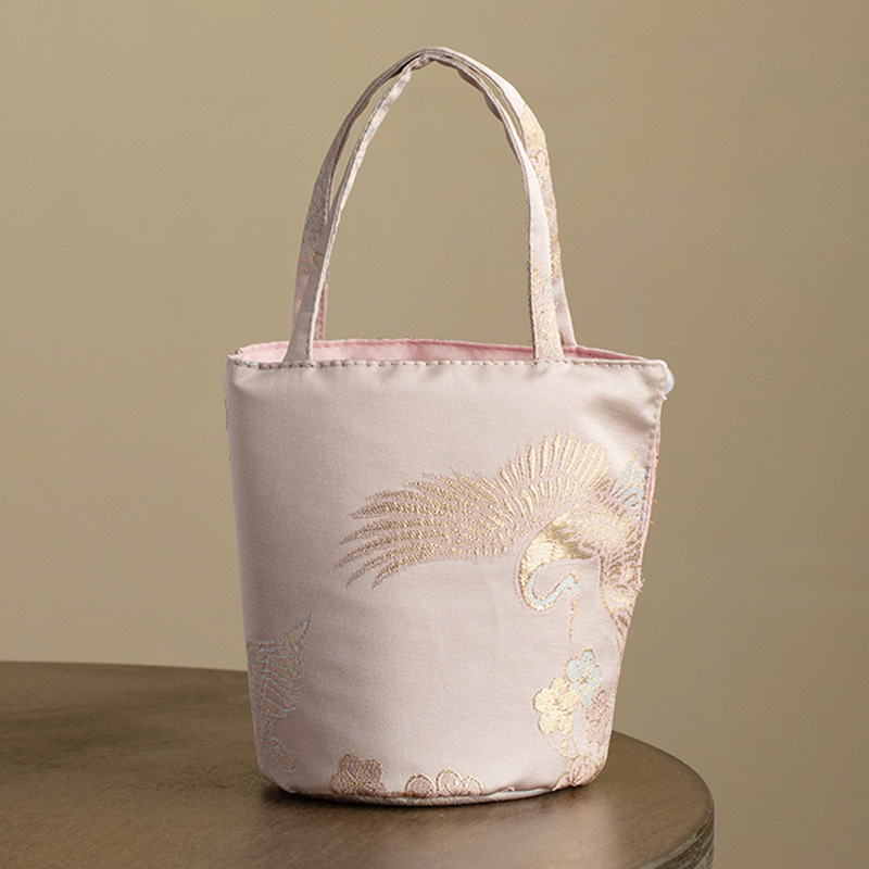 Túi đựng đồ du lịch, túi đựng tách trà, túi đựng đồ thủ công chống rơi kiểu Trung Quốc mới phong cách cổ điển, vải đựng bộ ấm trà chủ