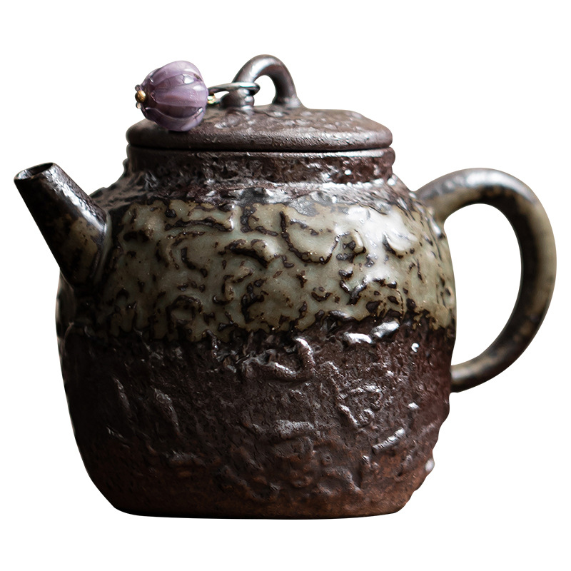 Ấm đá cũ bùn Jingsi ấm dung tích nhỏ ấm pha trà gia dụng cổ điển ấm đơn dụng cụ pha trà Kung Fu ấm lọc lỗ bóng