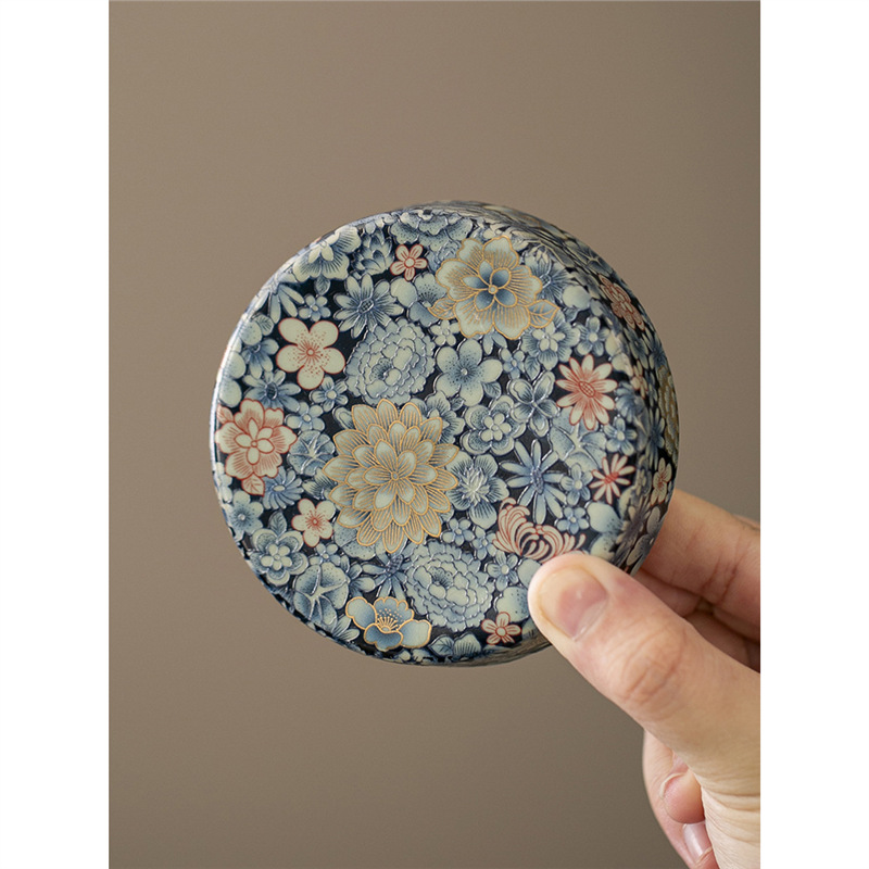 Phụ kiện bộ ấm trà Kung Fu gia dụng kiểu Nhật có nắp đậy bằng gốm sứ lò Ru