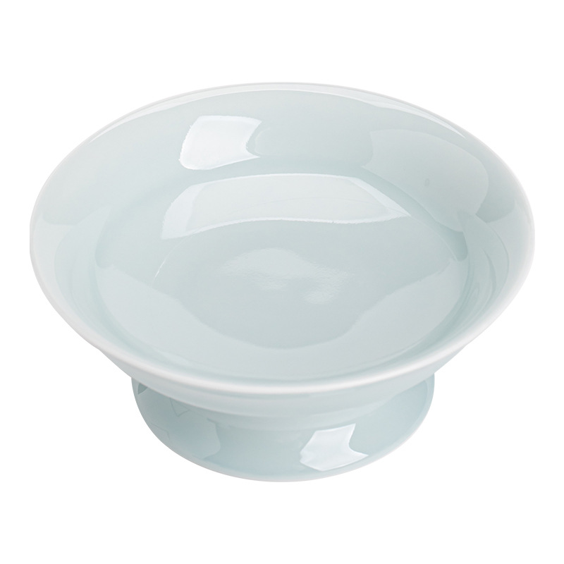 Khay trà Pinellia, đĩa trái cây bằng gốm, kích thước nhỏ, khay đựng đồ ăn nhẹ trong phòng khách, khay trái cây chân cao, khay đựng hạt