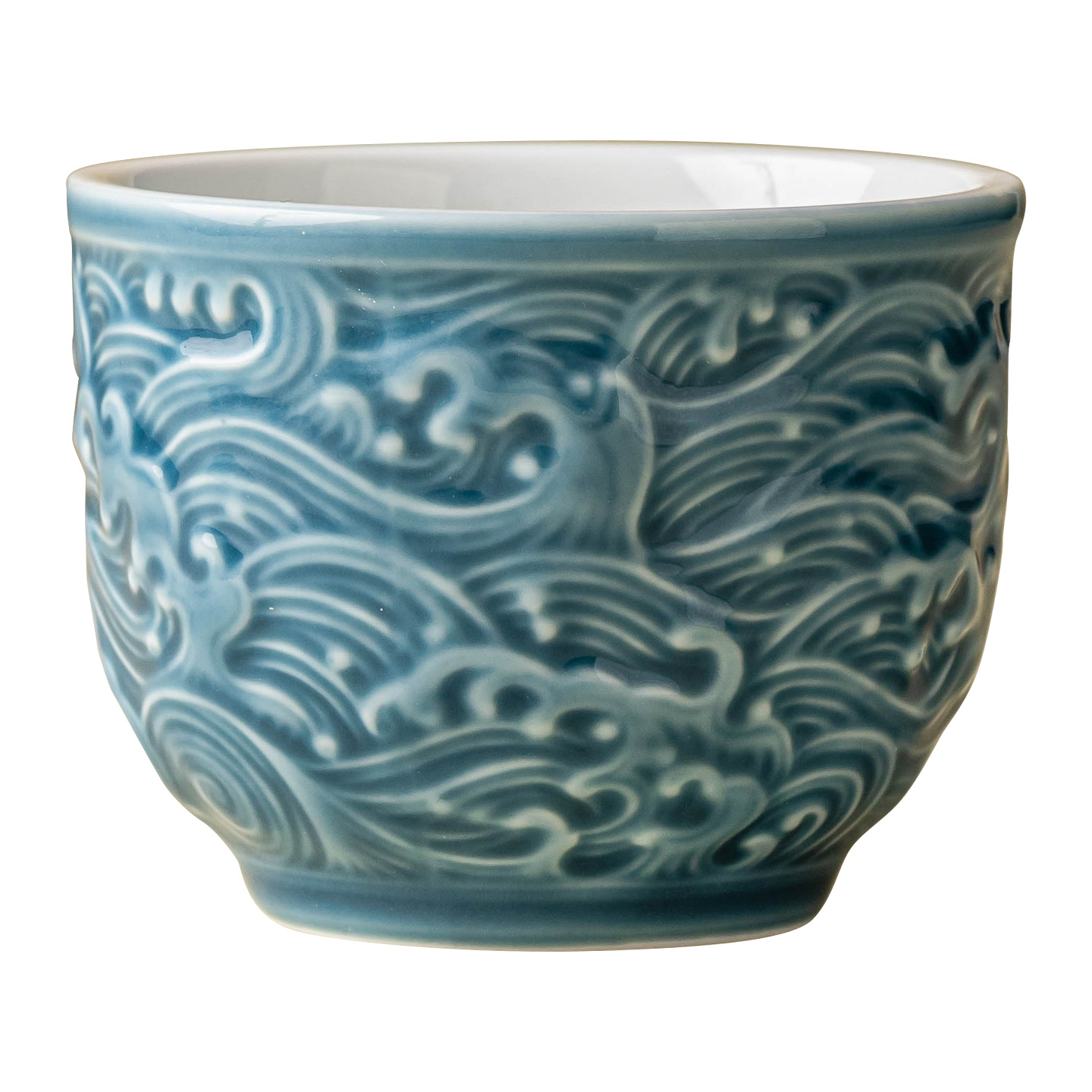 Cốc trà cao cấp sóng nổi cốc sứ chàm Shuyun bộ trà Kung Fu cốc đơn cốc chủ nhân cốc tinh tế