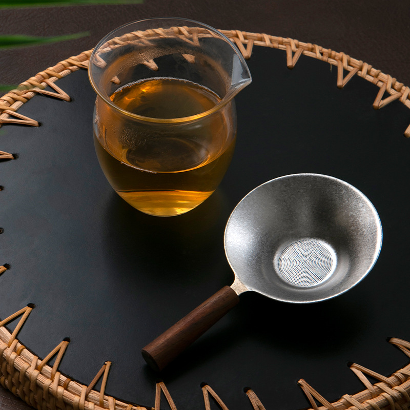 Dụng cụ lọc trà titan nguyên chất có hàng ngàn lỗ, bộ lọc lá trà siêu mịn, bộ pha trà và phụ kiện pha trà văn phòng gia đình cao cấp.