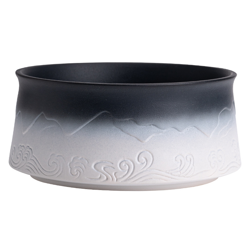 Sơn Hải Quan Trà Rửa Gốm thô Thùng bã trà cực lớn Dụng cụ rửa chén đựng trà dung tích lớn Dụng cụ Rửa Trà Thùng nước thải