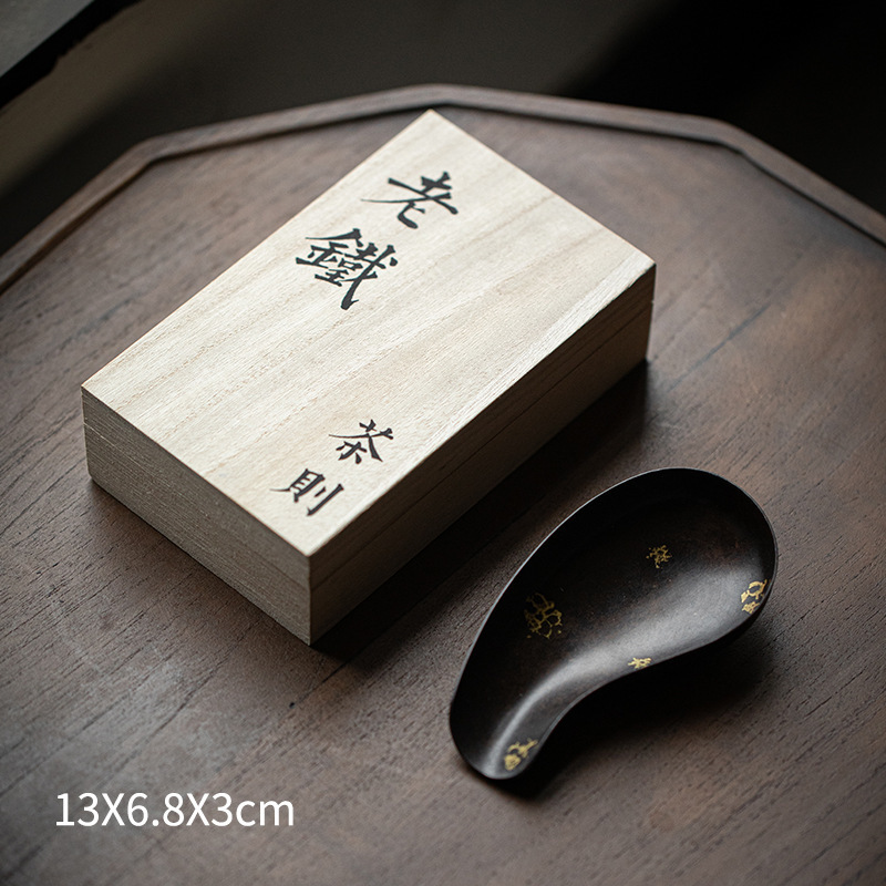 Bán buôn thủ công đặt hàng trà vàng sắt cũ trà sen Phụ Kiện Bộ trà muỗng cà phê thưởng thức trà sen đánh thức trà sen trà đạo sáu quý nhân