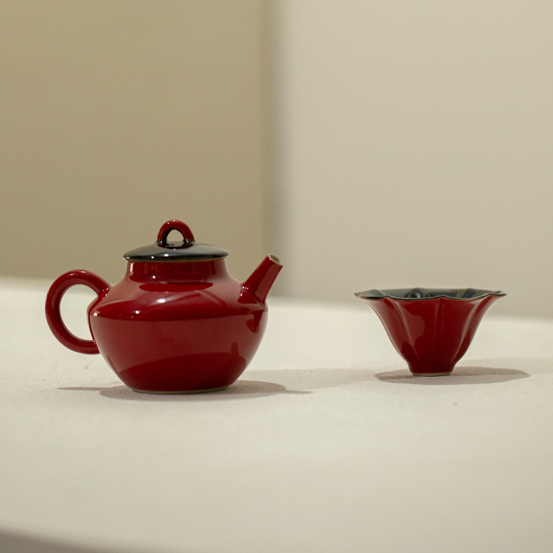 Cung Điện Cấm Trà Đỏ Trung Quốc Ánh Sáng Sang Trọng Đơn Cốc Chủ Cốc Hộ Gia Đình Cao Cấp Trà Kung Fu bộ Trà Gốm Trà