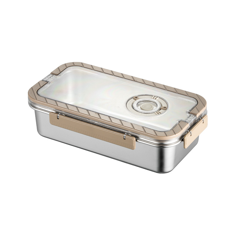 Hộp bảo quản bằng thép không gỉ Lezai 304, hộp bảo quản tủ lạnh dung tích lớn, hộp bảo quản cấp thực phẩm đông lạnh, LOGO