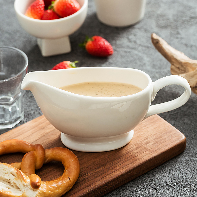 Bộ tách và đĩa ăn sáng bằng gốm sứ Dehua, đĩa tráng miệng khách sạn, bình đựng cà phê có quai cầm nhà hàng, chén đựng nước chấm, hiện đại và đơn giản