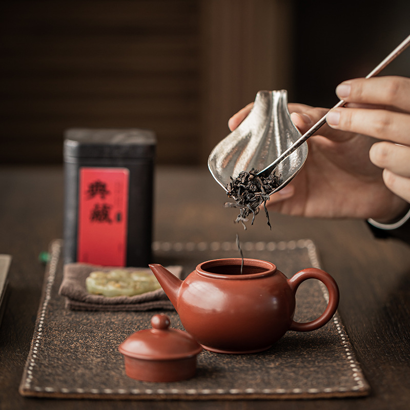 Trà hoa sen, trà titan gia dụng, thìa trà, thìa cà phê, phụ kiện bộ trà, dụng cụ pha trà, dụng cụ đánh thức trà, trà đạo sáu quý ông