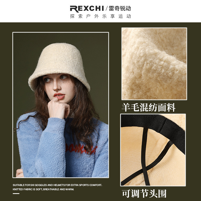 Mũ lạnh len cashmere dệt kim mẫu mới mũ trùm đầu to dễ phối đồ nam nữ giữ ấm ngoài trời mùa đông mũ vỏ dưa