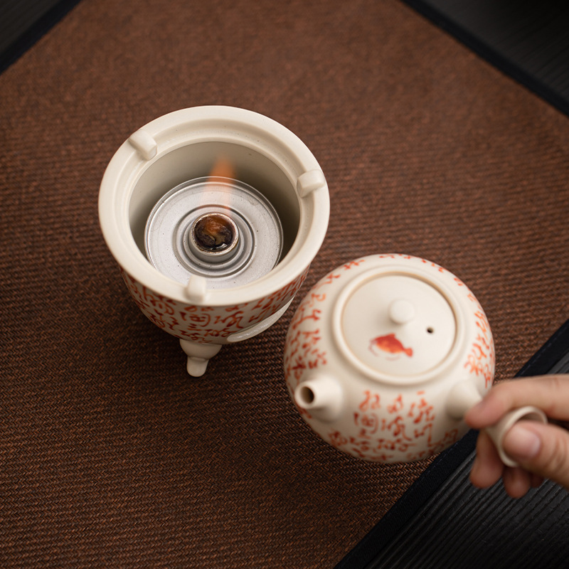 Lò nấu trà tráng men soda, bếp nấu trà, một trăm mảnh gốm sứ, bếp nấu rượu, có thể nâng cao bộ trà Kung Fu