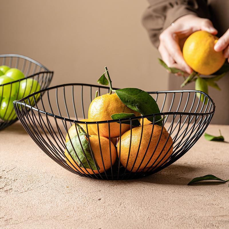 Khay đựng trái cây rèn giỏ đựng trái cây phòng khách gia dụng sáng tạo nghệ thuật khay trái cây đồ ăn nhẹ khay đựng trái cây khô thương mại