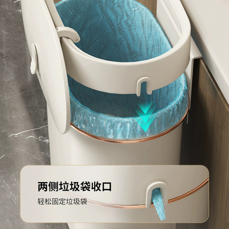 Thùng RÁC TREO TƯỜNG, nhà bếp gia dụng, nhà vệ sinh, nhà vệ sinh, khe hở đặc biệt có nắp, Thùng đựng rác nhà bếp kiểu mới