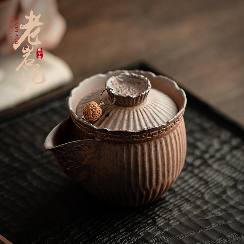 Bình đá cổ bình đựng trà thủ công cổ điển dụng cụ trà Kung Fu Trung Quốc gia dụng bình đơn gốm sứ dung tích lớn