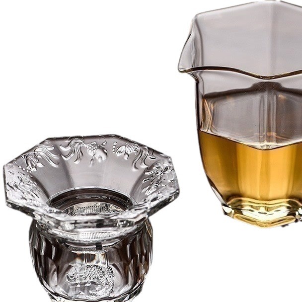 Lọc trà thủy tinh lọc trà sáng tạo lọc trà gốm sứ lưới pha trà phụ kiện Phễu lọc trà bộ lọc