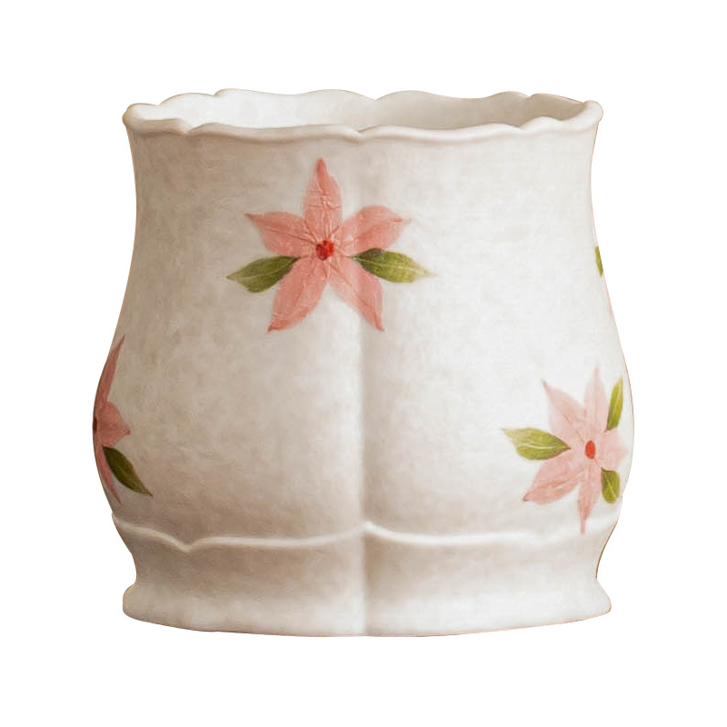 Cốc hoa anh đào trắng, cốc hoa sen, cốc gốm sứ cao cấp, cốc chủ nhân, cốc uống trà kiểu Trung Quốc chuyên dụng cá nhân, cảm giác cao cấp