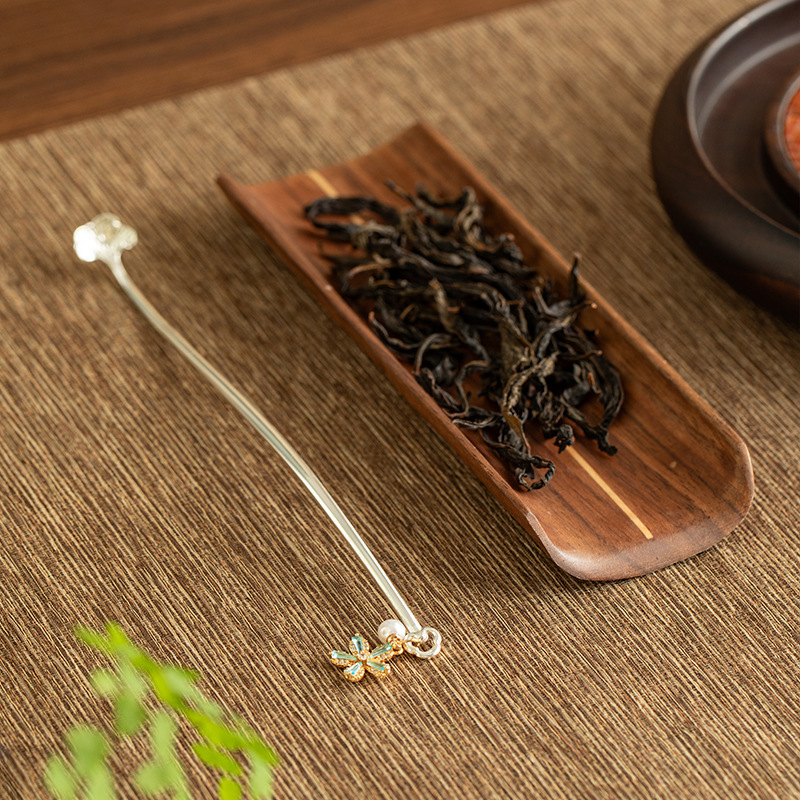 Muỗng trà dệt tay mới phong cách Trung Quốc hộ gia đình thìa trà trà phụ kiện giữ trà