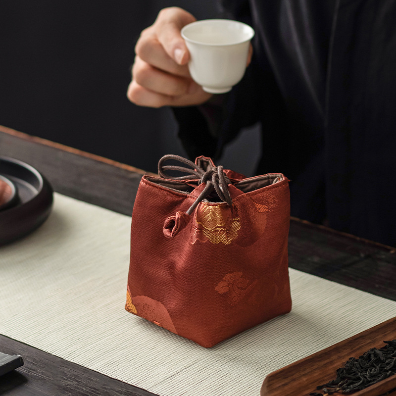 Túi đựng cốc trà, túi đựng cốc chủ nhân, túi đựng cốc cá nhân, bộ tách trà, ấm trà, bộ trà, cốc đơn lớn, túi đựng đồ cầm tay, dày