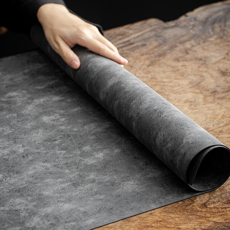Thảm trà bằng da kiểu Trung Đại An Đường, thảm bàn trà pha khô, bàn trà hai mặt cao cấp, vải chiếu trà, cờ trà thiền không thấm nước