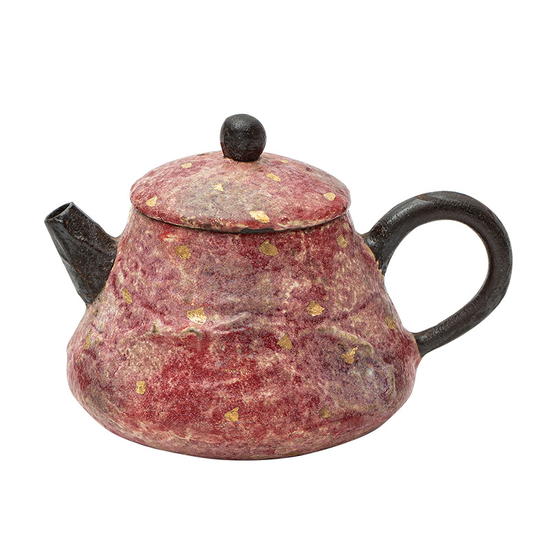 Đá và mỏ gốm sơn Thiên Sơn ấm trà gốm sứ làm bằng tay ấm đơn cổ điển lỗ bóng bộ lọc ấm trà Kung Fu bộ trà hộp quà