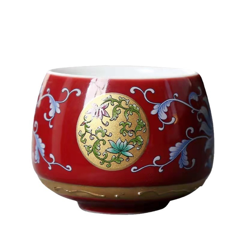 Cốc trà gốm sứ, cốc chủ nhân tráng men, cốc đơn phòng khách gia dụng, cốc trà thủ công, hộp quà tặng, Cốc pha trà
