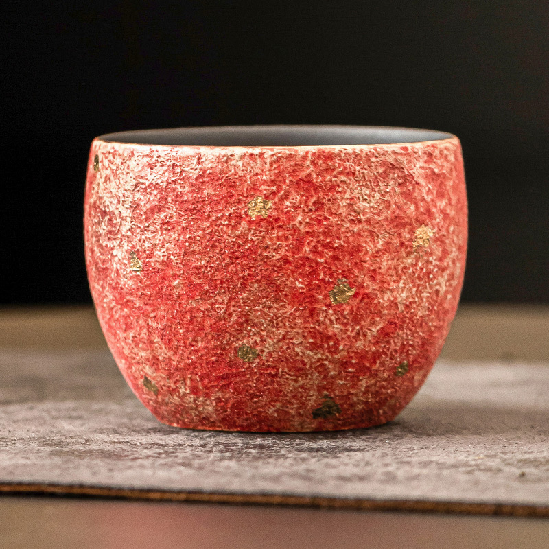 Cốc chủ sở hữu gốm sơn khai thác đá cốc đơn chuyên dụng cá nhân cao cấp cốc bát vàng lớn cốc trà gia dụng cốc trà gốm sứ