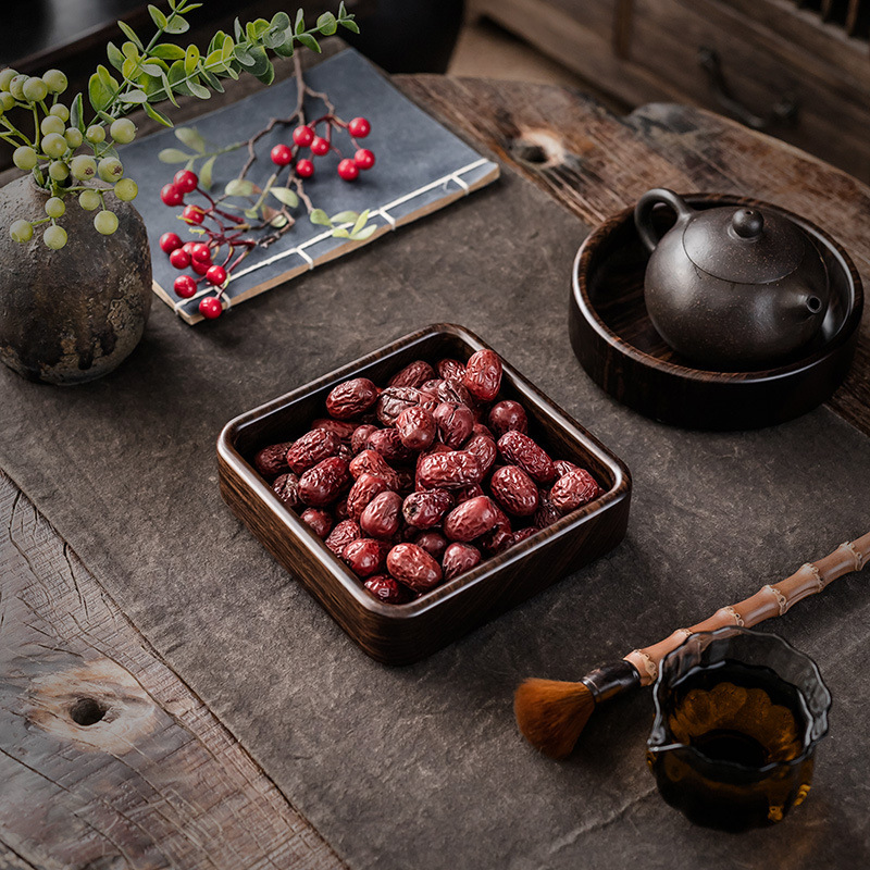 Khay đựng trà kiểu lưu trữ nước bằng gỗ Đàn hương đen Da'antang khay đựng trà gia dụng khay đựng trà loại nhỏ bằng gỗ nguyên khối khay lót ấm kiểu Nhật