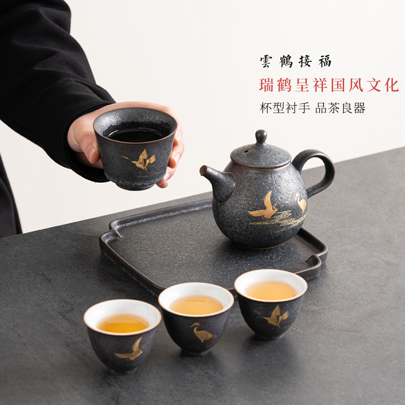 Bộ ấm trà Ruihe Văn hóa Tử Cấm Thành Quà tặng sinh nhật tân gia cho cha và giáo viên trưởng