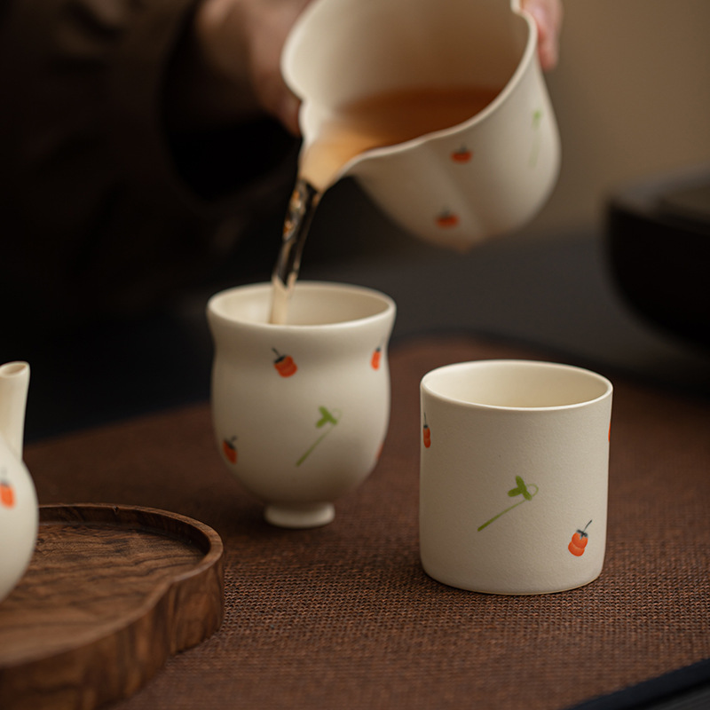 Soda tráng men trăm rác vỡ hồng hồng Ruyi Fulu cốc lớn gốm sứ bộ trà cốc pha trà cốc chủ nhân cốc đơn