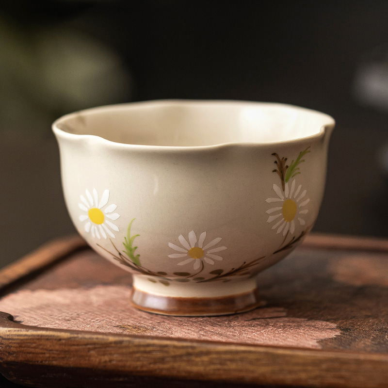 Vẽ tay Juyun Master Cup Tách trà cá nhân Bộ trà Kung Fu Tách trà đơn Chén trà gốm sứ Hộp quà