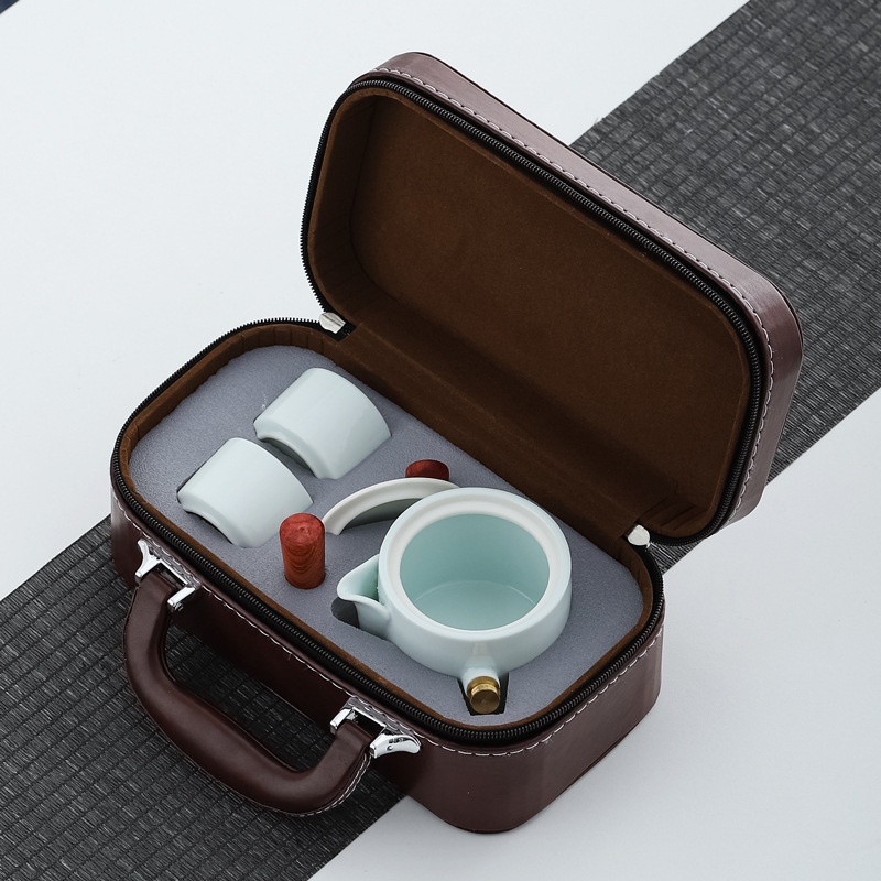 Gốm Sứ Cầm tay ngoài trời bên hông Bộ trà du lịch công ty đồng hành Quà Tặng bán buôn logo