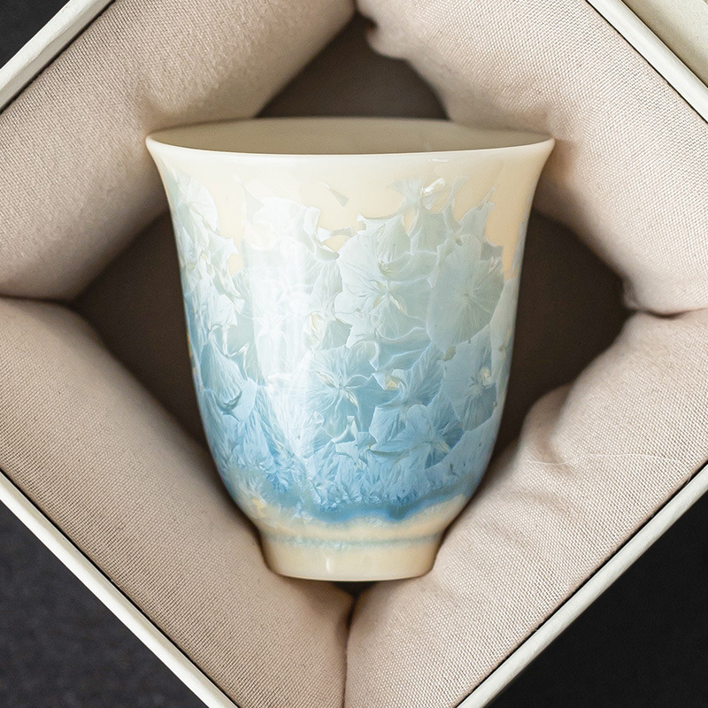 Pha lê men hồ xanh thơm cốc trà Kung Fu cốc trà gốm sứ đồ gia dụng cốc trà cốc cao cấp sang trọng chủ nhân cốc đơn