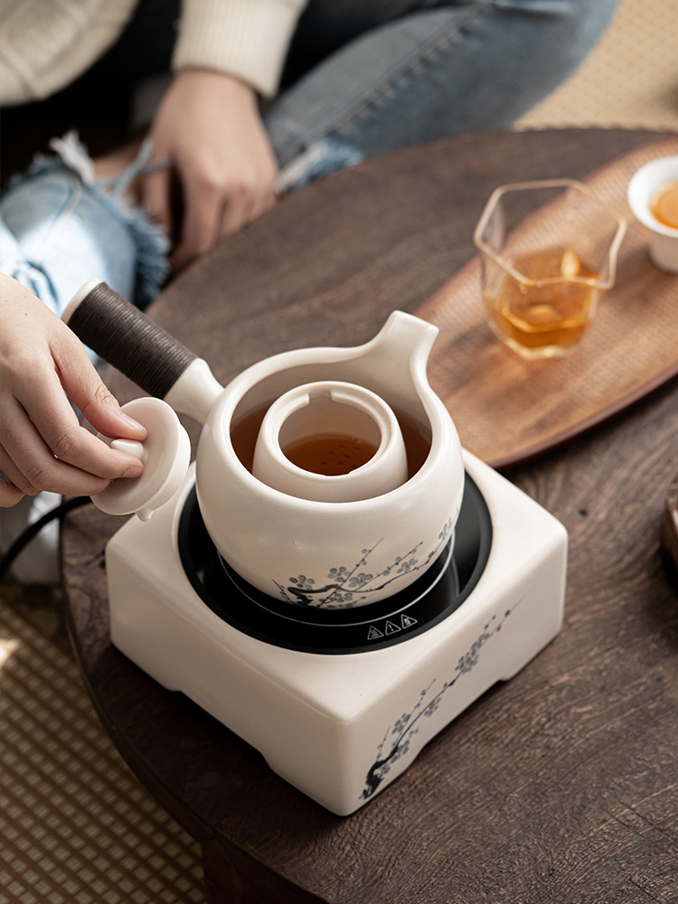 Bếp trà nhỏ kiểu Nhật, ấm gốm điện nước, dụng cụ đun trà, ấm đun trà, ấm trà, ấm sức khỏe, bếp gốm điện cao cấp