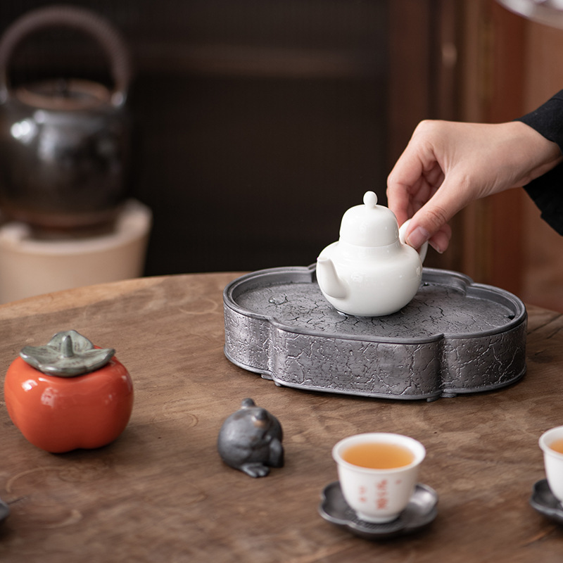 Ấm cổ kính, ấm cổ kính, bộ trà kung fu kiểu Nhật cổ điển, khay trà pha khô, khay đựng nước, khay đựng trà, khay đựng nước