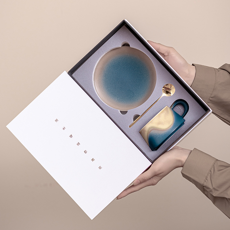 Cốc cà phê Jianshan cốc gốm cốc uống nước cốc trà chiều văn phòng gia dụng bộ quà tặng