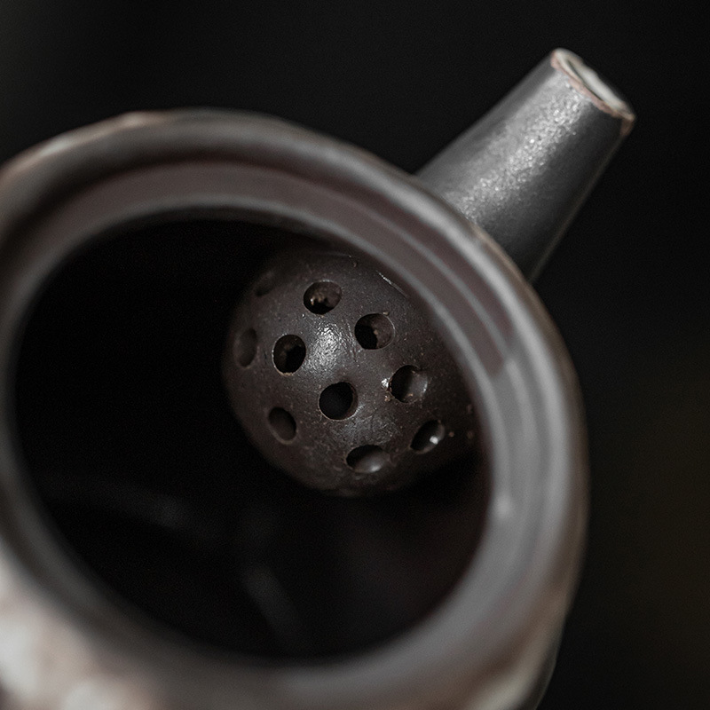 Ấm trà gốm thô tay cầm bên hông ấm trà gốm sứ đơn ấm trà gốm Sứ dụng cụ pha trà tay cầm bên ấm trà