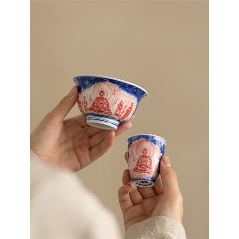 Vân Thủy Thiền Tâm gốm sứ tam tài có nắp ấm chén chén chén chén chén chén chén chén chén chén chén chén trà gia dụng chống bỏng tay bộ nhỏ