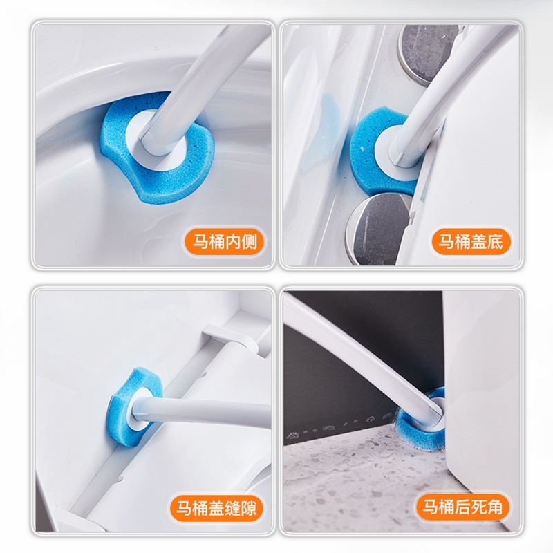Bàn chải nhà vệ sinh dùng một lần, bàn chải rửa nhà vệ sinh gia dụng không góc chết, bàn chải vệ sinh treo tường nhà vệ sinh, bàn chải làm sạch nhà vệ sinh thần thánh
