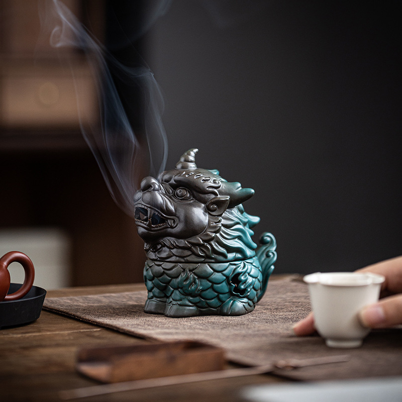 Đồ trang trí bằng gốm Sứ Bàn trà gỗ đàn hương trầm hương trong nhà dùng trong nhà