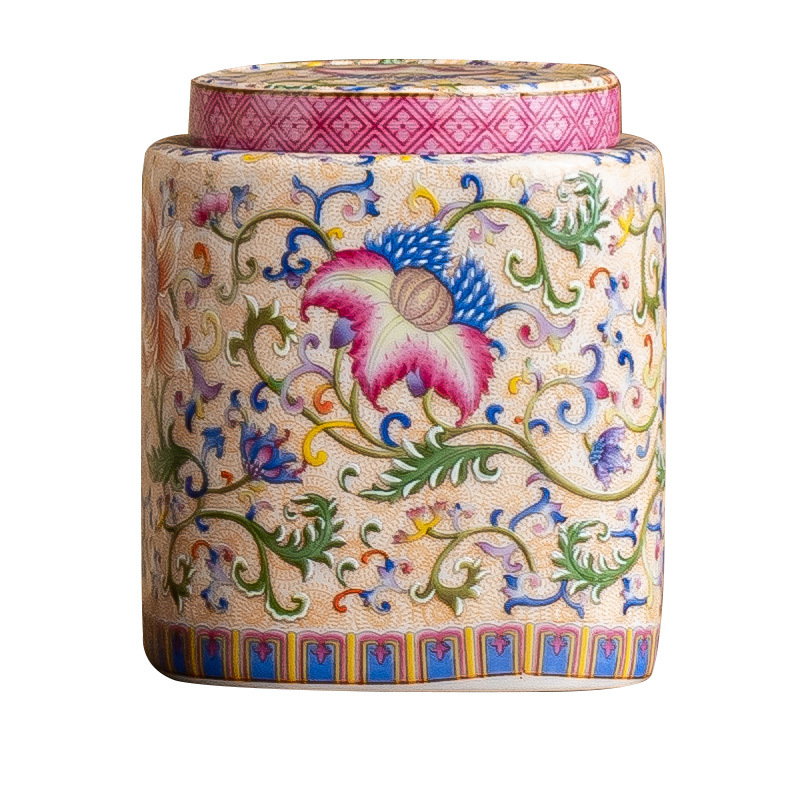 Bình trà tráng men, bình rỗng, bình chống ẩm kín có giá trị cao, bình đựng trà kiểu Trung Quốc, bình đựng trà gốm sứ gia dụng