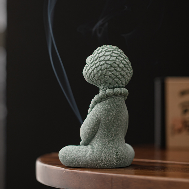 Đồ trang trí đồ trang trí bằng trà đồ dùng để bàn gia dụng bằng đá sa thạch xanh mới Trung Quốc