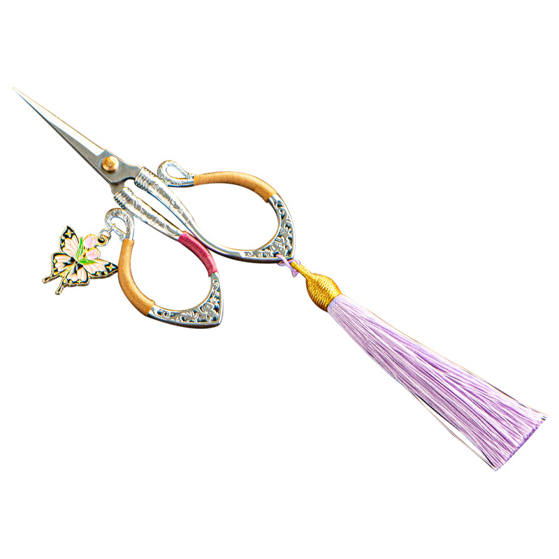 Bán buôn kéo nhỏ phong cách châu Âu cổ điển kéo túi trà kéo bao bì gia dụng kéo trà nghệ thuật trà phụ kiện trà đạo thủ công nghệ thuật trà tua rua