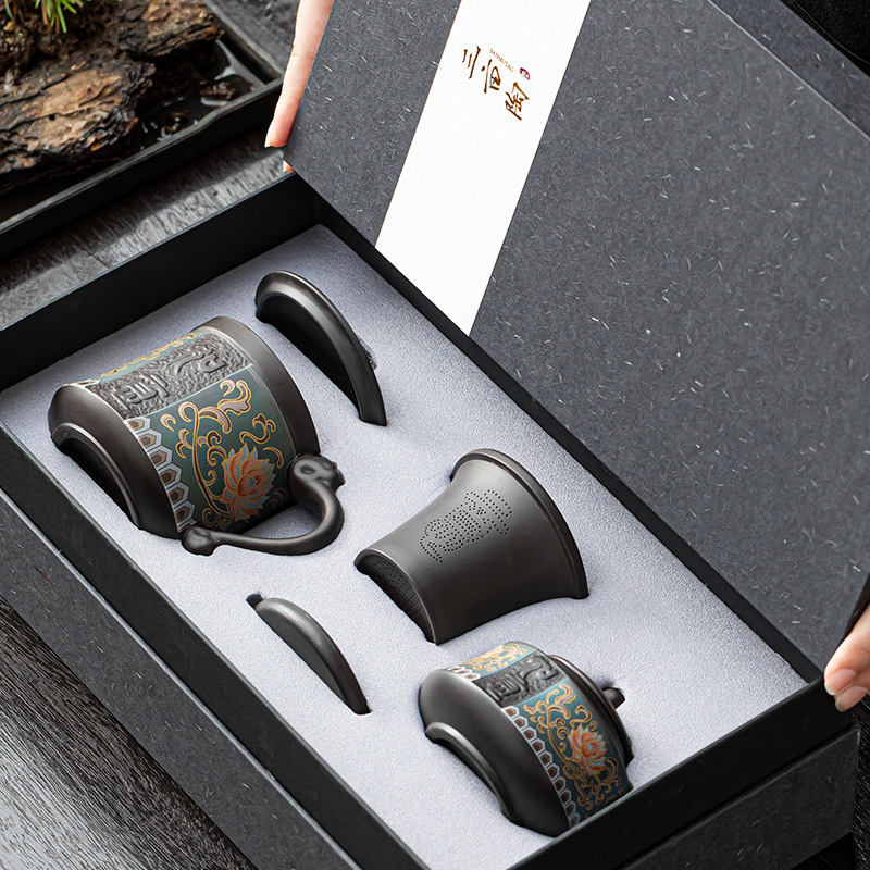 Cốc tách trà chuyên dụng cá nhân Deding Zisha, cốc pha trà văn phòng, cốc mug, quà lưu niệm cho người lớn tuổi