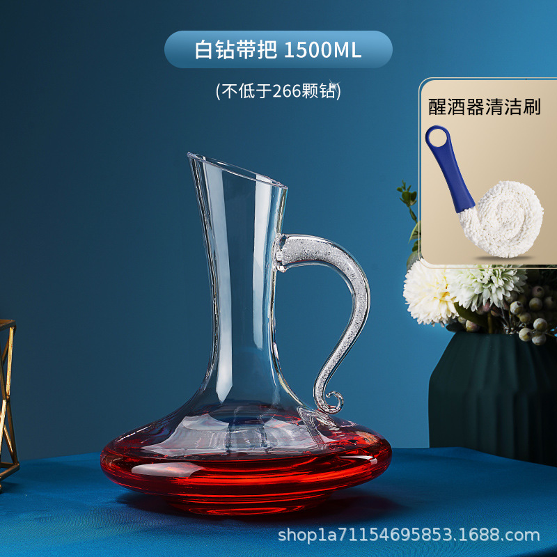 Bình đựng rượu pha lê tích hợp hình chữ U, bình đựng rượu thủy tinh dung tích lớn, bộ cốc cao cấp, bình đựng rượu gia dụng sang trọng nhẹ nhàng