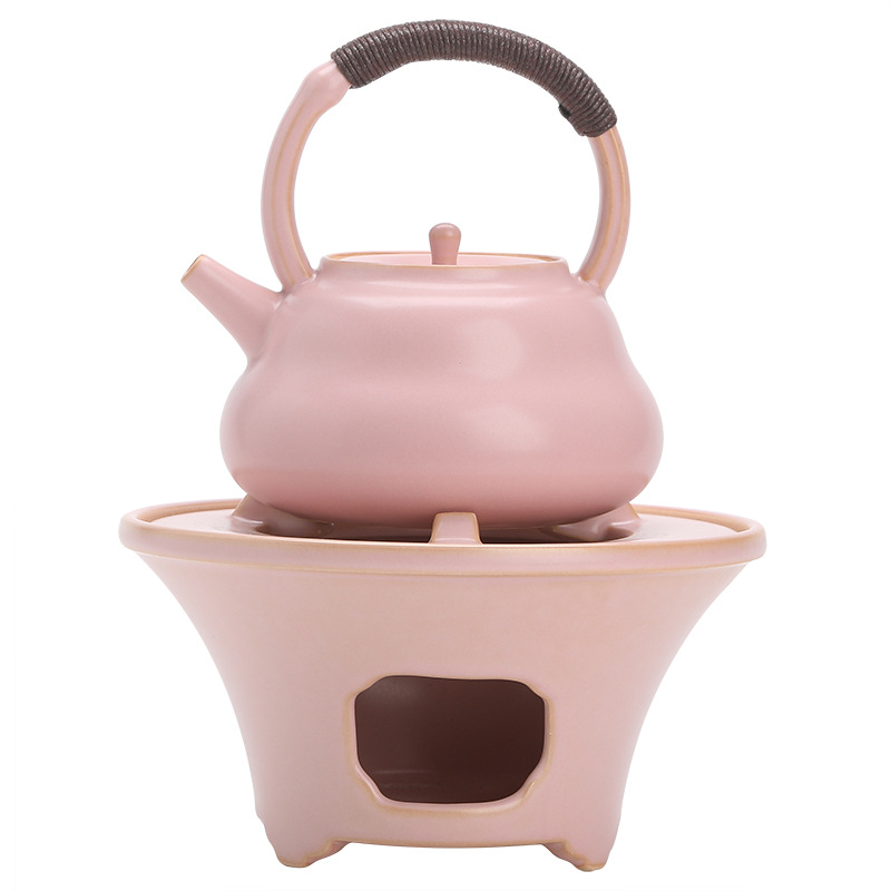 Bộ ấm trà pha trà bằng bột anh đào, bếp ấm trà pha trà kiểu Trung Quốc dùng trong gia đình ngoài trời, bếp nấu trà bằng gốm thô