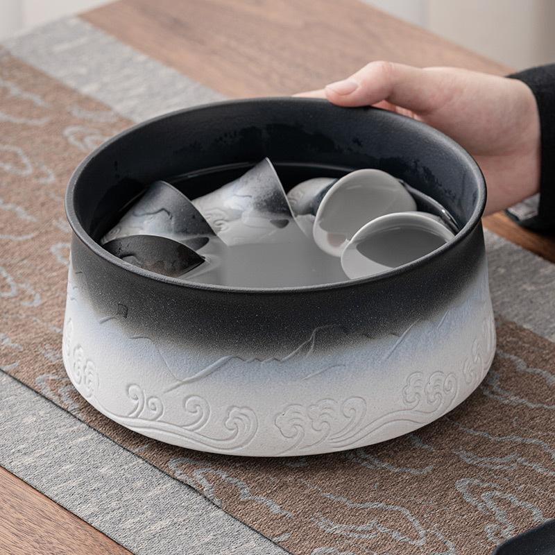 [Giảm giá giải phóng mặt bằng đặc biệt] Khay trà gia dụng gốm sứ Langyu Ấm trà tách trà lọ gạt tàn phụ kiện trà đạo