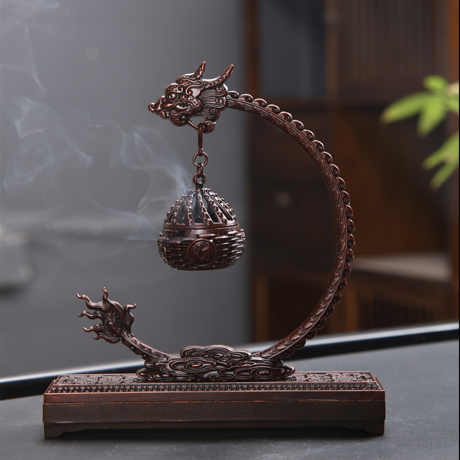 Lư hương rồng rồng rồng rồng, lư treo Xiaoxiangyun, gỗ đàn hương không dính, thanh lọc không khí, hương thơm lâu dài trong nhà