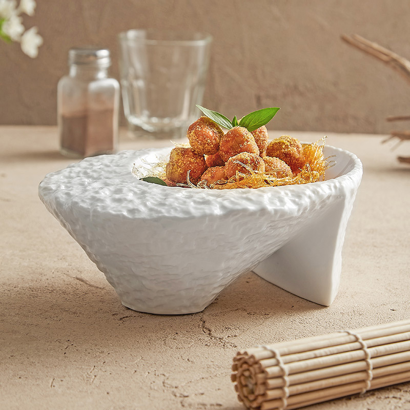 Bát tô họa tiết đá, bát salad hình nón lớn gia dụng, bát mì ăn liền gốm sứ sáng tạo, bộ đồ ăn khách sạn cao cấp