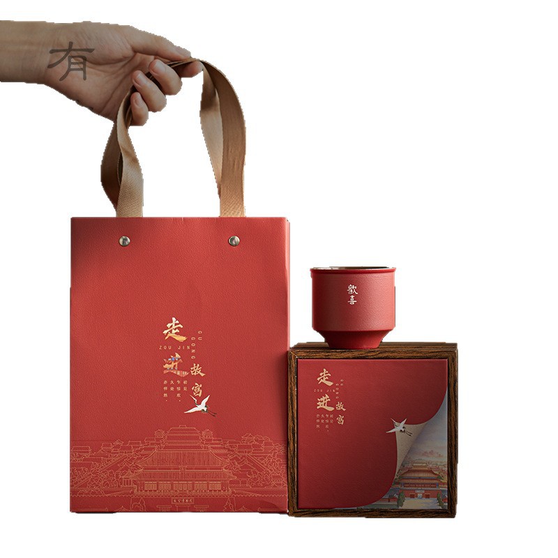 Tách trà gốm kung fu chủ tách trà cốc đơn cao cấp cá nhân độc quyền tinh tế tách trà đôi màu đỏ