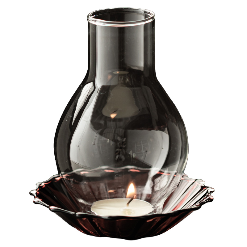 Đơn giản hoa thủy tinh nến sáng tạo hương liệu trong nhà nến hương nhà phòng ngủ phòng ngủ chống gió nến chao đèn