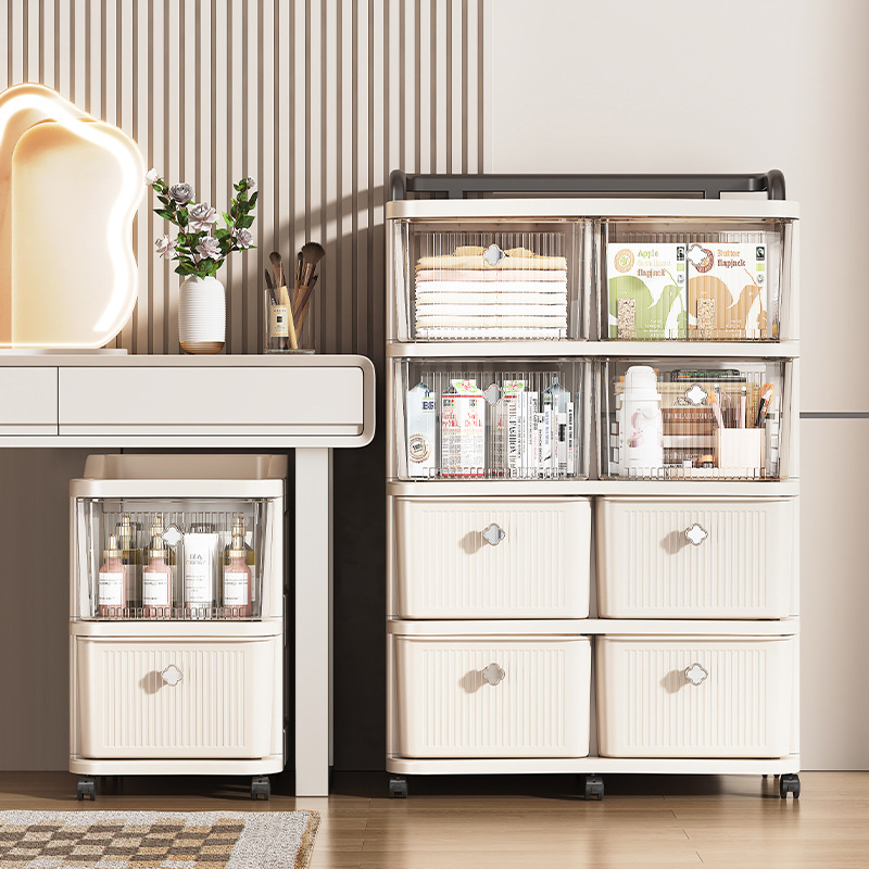 30-60 nhiều lớp di động xe đẩy phòng khách đồ chơi ăn nhẹ có giá để đồ đứng phòng ngủ tủ bảo quản tủ bảo quản